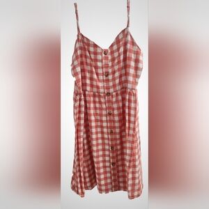 Gingham Mini Dress. Size Large. NWOT.
